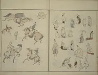 An illustration from How to Draw Figures Simply (Jinbutsu ryakugashiki) (1795)