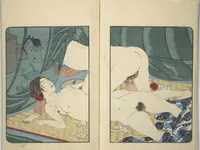An illustration from Volume 3 of Unknown Erotic (Shunga) Set (Tōsei komonchō)