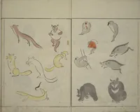 An illustration from How to Draw Birds, Insects and Fish Simply (Chōjū ryakugashiki) (1797)