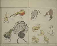An illustration from How to Draw Birds, Insects and Fish Simply (Chōjū ryakugashiki) (1797)