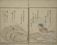 An illustration from The Servants of the Dragon King of the Sea: Fish and Shells (Tatsu no miyatsuko gyokai fu) (1802)
