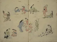 Picture 7 of 21 from How to Draw Figures Simply (Jinbutsu ryakugashiki) (1812), leaf 13