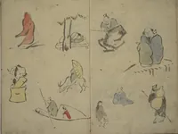 An illustration from How to Draw Figures Simply (Jinbutsu ryakugashiki) (1812)