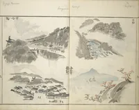 An illustration from How to Draw Landscapes Simply (Sansui ryakugashiki) (1800)