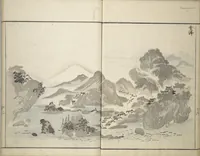An illustration from How to Draw Landscapes Simply (Sansui ryakugashiki) (1800)