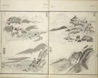 Picture 14 of 19 from How to Draw Landscapes Simply (Sansui ryakugashiki) (1800), leaf 29