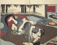 Picture 5 of 13 from A Bedside Guide to the Colors of Love in Spring (Shunshoku neya no shiori) : [volume 3] (1850), leaf 7