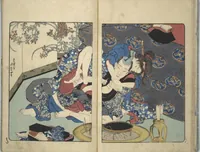 An illustration from Love of Yatsufuji (Koi no Yatsufuji) (1837)