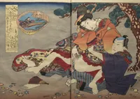 An illustration from Weighing the Goods of Love (Enshoku shinasadame) : [volume 2] (1830)