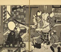 An illustration from Yakusha kijinden : shohen : Volume 1 / Tatekawa Enba sen; Utagawa Kunisada [ga] (1832)