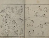 An illustration from Abbreviated Drawing Styles for Figures (Jinbutsu ryakuga shiki 人物 略画式) (1795)