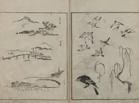 An illustration from Abbreviated Drawing Styles for Figures (Jinbutsu ryakuga shiki 人物 略画式) (1795)