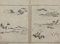 An illustration from Abbreviated Drawing Styles for Figures (Jinbutsu ryakuga shiki 人物 略画式) (1795)