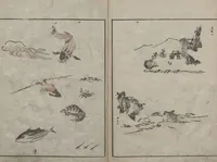 An illustration from Abbreviated Drawing Styles for Figures (Jinbutsu ryakuga shiki 人物 略画式) (1795)