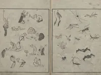 An illustration from Abbreviated Drawing Styles for Figures (Jinbutsu ryakuga shiki 人物 略画式) (1795)