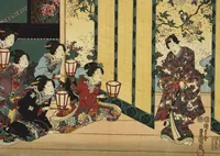 An illustration from Sono sugata yukari no utsushie (1852)