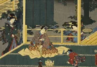 An illustration from Sono sugata yukari no utsushie (1852)