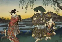 An illustration from Sono sugata yukari no utsushie (1852)