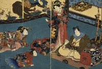 An illustration from Sono sugata yukari no utsushie (1852)