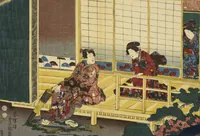 An illustration from Sono sugata yukari no utsushie (1852)