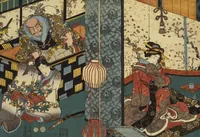 An illustration from Sono sugata yukari no utsushie (1852)