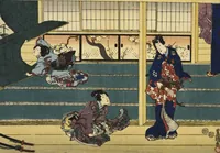 An illustration from Sono sugata yukari no utsushie (1852)
