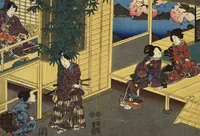 An illustration from Sono sugata yukari no utsushie (1852)