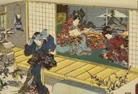 An illustration from Sono sugata yukari no utsushie (1852)