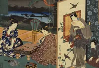 An illustration from Sono sugata yukari no utsushie (1852)