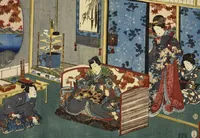An illustration from Sono sugata yukari no utsushie (1852)