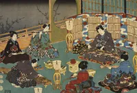 An illustration from Sono sugata yukari no utsushie (1852)