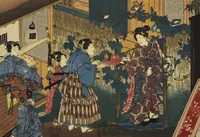 An illustration from Sono sugata yukari no utsushie (1852)