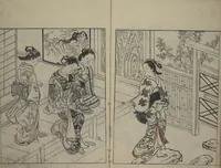 An illustration from Picture Book of the Evergreens (Ehon tokiwagusa) (1731)