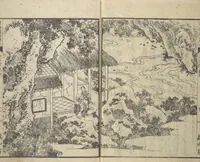 An illustration from Illustrated “Anthology of Tang-Dynasty Poems” in Five-Syllable Lines (Tōshisen ehon gogon ritsu hairitsu) (1833)