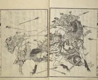 An illustration from Illustrated “Anthology of Tang-Dynasty Poems” in Five-Syllable Lines (Tōshisen ehon gogon ritsu hairitsu) (1833)