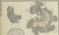 An illustration from Transmitting the Spirit, Revealing the Form of Things, Volume 1 to 15 of Hokusai Sketchbooks (Denshin kaishu: Hokusai manga, shohen - jugohen) (1848)