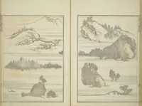 An illustration from Transmitting the Spirit, Revealing the Form of Things, Volume 1 to 15 of Hokusai Sketchbooks (Denshin kaishu: Hokusai manga, shohen - jugohen) (1848)