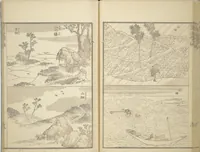 An illustration from Transmitting the Spirit, Revealing the Form of Things, Volume 1 to 15 of Hokusai Sketchbooks (Denshin kaishu: Hokusai manga, shohen - jugohen) (1848)