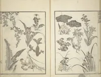 An illustration from Transmitting the Spirit, Revealing the Form of Things, Volume 1 to 15 of Hokusai Sketchbooks (Denshin kaishu: Hokusai manga, shohen - jugohen) (1848)