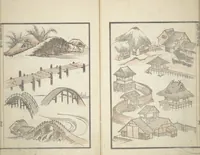 An illustration from Transmitting the Spirit, Revealing the Form of Things, Volume 1 to 15 of Hokusai Sketchbooks (Denshin kaishu: Hokusai manga, shohen - jugohen) (1848)