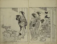 An illustration from Picture Book of the Evergreens (Ehon tokiwagusa) (1731)