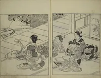 An illustration from Picture Book of the Evergreens (Ehon tokiwagusa) (1731)