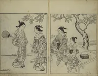 An illustration from Picture Book of the Evergreens (Ehon tokiwagusa) (1731)