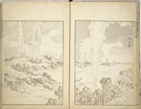 An illustration from Transmitting the Spirit, Revealing the Form of Things, Volume 1 to 15 of Hokusai Sketchbooks (Denshin kaishu: Hokusai manga, shohen - jugohen) (1848)
