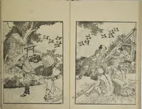 An illustration from Picture Album Transmitting the Spirit: The Hokusai Drawing Style (Denshin gafu Hokusai gashiki) (1819)