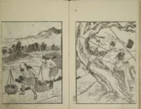 An illustration from Picture Album Transmitting the Spirit: The Hokusai Drawing Style (Denshin gafu Hokusai gashiki) (1819)
