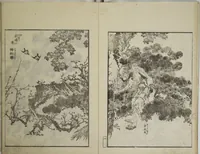 An illustration from Picture Album Transmitting the Spirit: The Hokusai Drawing Style (Denshin gafu Hokusai gashiki) (1819)