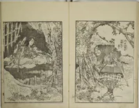 An illustration from Picture Album Transmitting the Spirit: The Hokusai Drawing Style (Denshin gafu Hokusai gashiki) (1819)