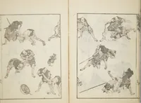 An illustration from Transmitting the Spirit, Revealing the Form of Things, Volume 6 of Hokusai Sketchbooks (Denshin kaishu: Hokusai manga, gohen)