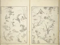 An illustration from Transmitting the Spirit, Revealing the Form of Things, Volume 1 to 15 of Hokusai Sketchbooks (Denshin kaishu: Hokusai manga, shohen - jugohen) (1848)